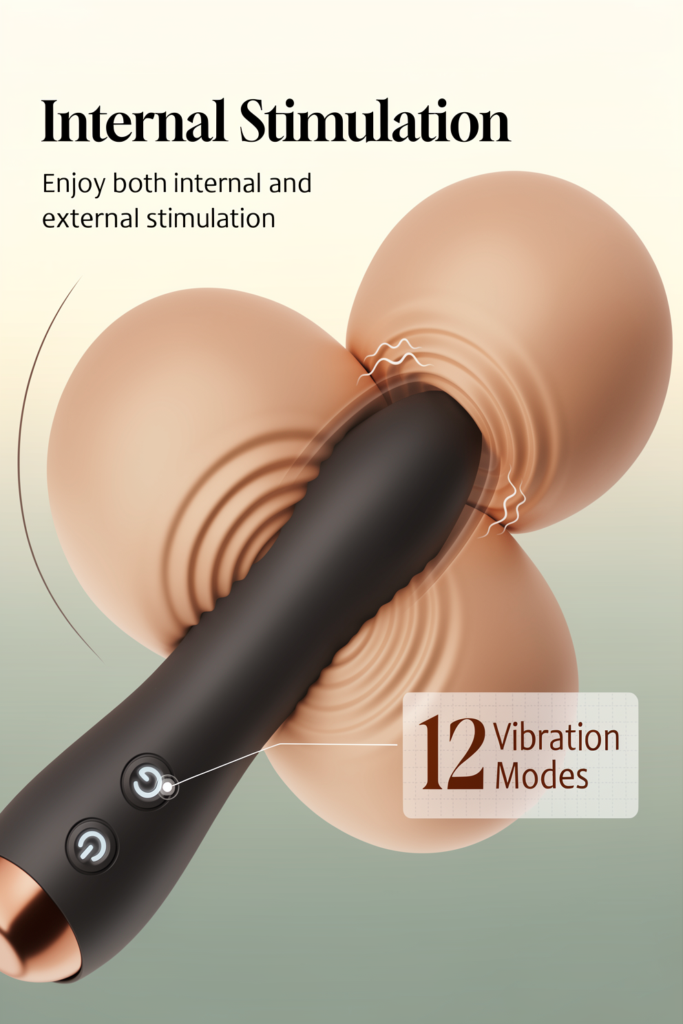 MOOLIGIRL Vibrator Wand Dual-Ended Dildo, 24 Vibration Patterns, Powerful Quiet Motor, Adult Women Sex Toy, Cordless & Waterproof Massager Solo & Couple Clitoral Nipple Weight Toys - Black