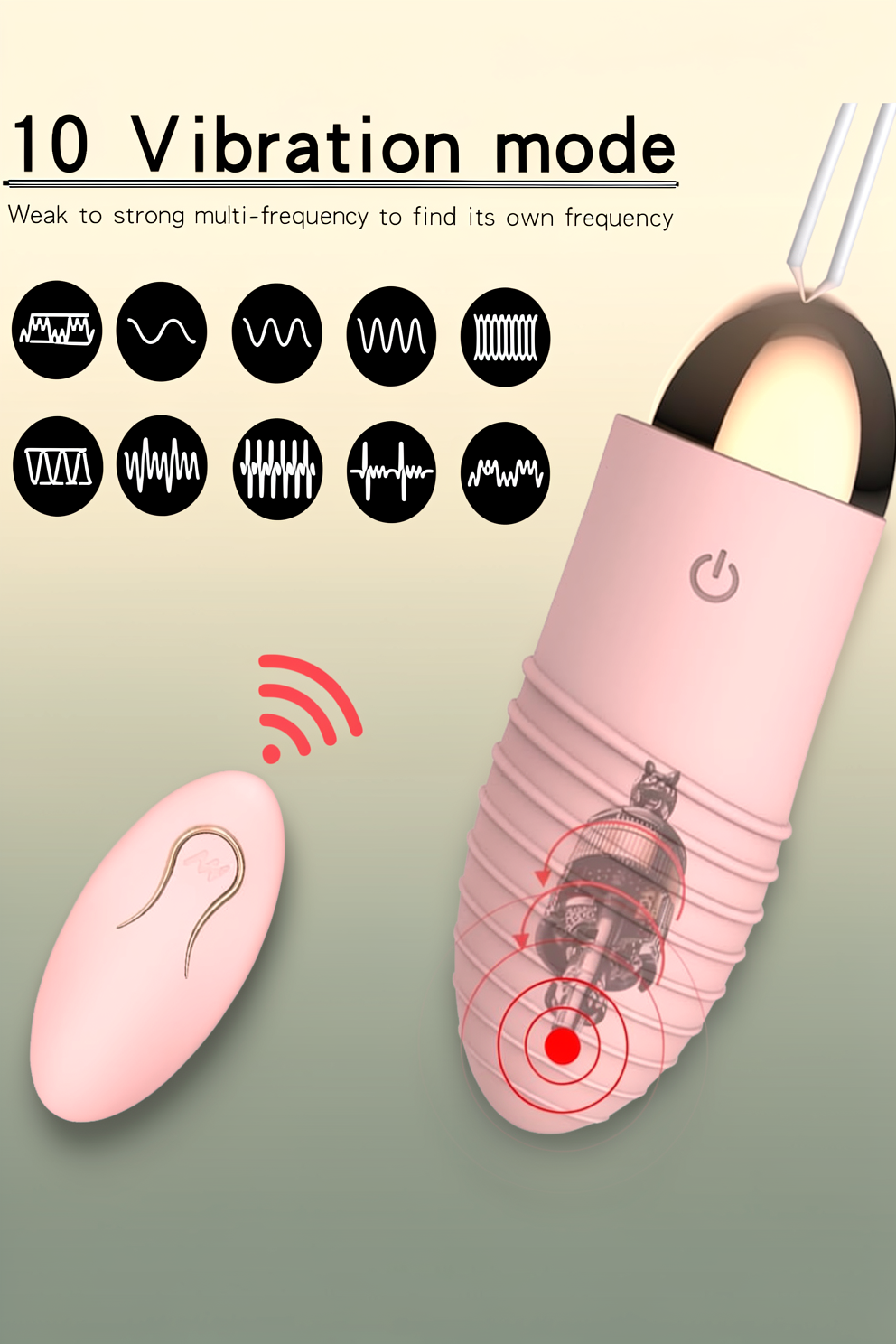 Wireless Remote Vibrating Egg – Wearable Silicone Love Egg with Multiple Vibration Modes – Quiet & Waterproof Design – Adult Toy for Couples