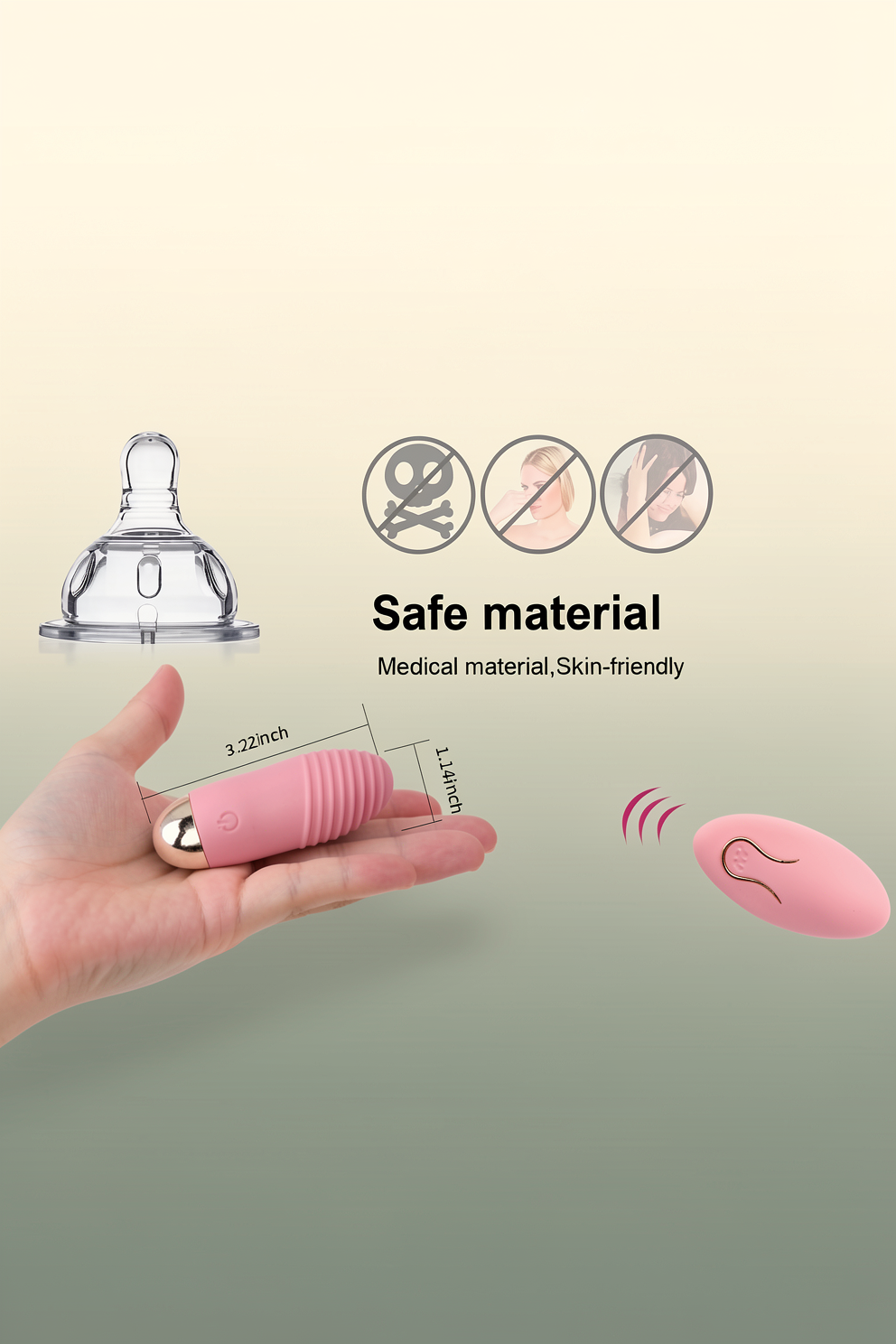 Wireless Remote Vibrating Egg – Wearable Silicone Love Egg with Multiple Vibration Modes – Quiet & Waterproof Design – Adult Toy for Couples