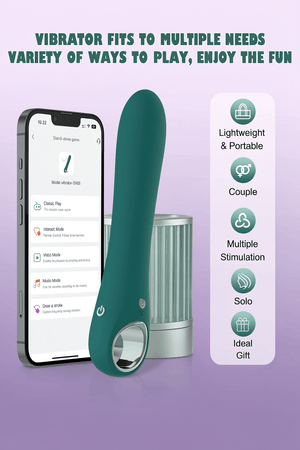 G Spot Dildos Sex Toys- APP Controlled Vibrating Dildo Vibrator with 10 Vibrations, Adult Sex Toy for Women Silicone Massagers for Clitoral Vagina Nipple Stimulation (APP Green) - Mairalea
