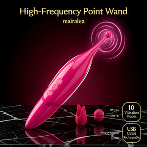 G Spot Vibrator – 10 Modes High-Frequency Rechargeable Wand - Mairalea