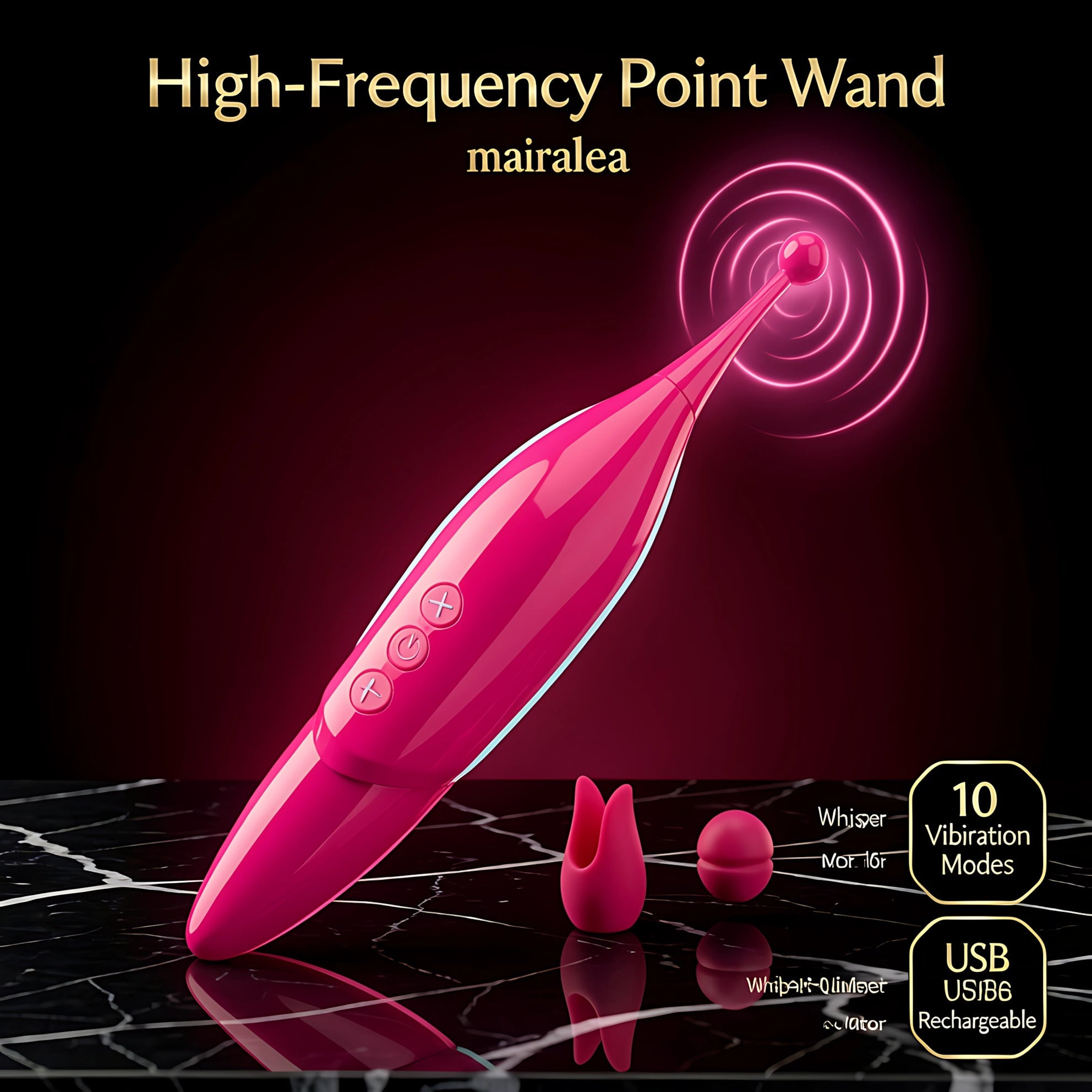 G Spot Vibrator – 10 Modes High-Frequency Rechargeable Wand - Mairalea