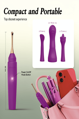 G Spot Vibrator Wand Adult Sex Toys & Games - Upgraded 2 in 1 Adult Toys for Women Sex Toys Nipple Clit Vibrators with 3 New Head & 10 Vibrations, Finger Mini Vibrator Couples Female Sex Toy Vibrater - Mairalea