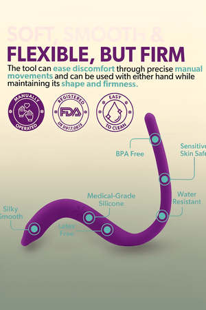 Intimate Rose Pelvic Wand, Pelvic Floor Muscle Trigger Point Massager, Perineal Massage Tool for Pelvic Physical Therapy & Pain Relief, BPA-Free, Latex-Free, Standard (Non-Vibration) - Mairalea