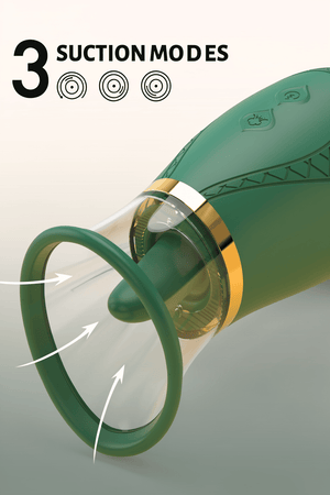 Jesbenna Clitoral Sucking Vibrator Sex Toys, 3 Sucking 9 Licking Modes Nipples Clit Sucker for Quick Orgasm, Tongue Vibrators Adult Toys for Women Couples, Green (S337) - Mairalea