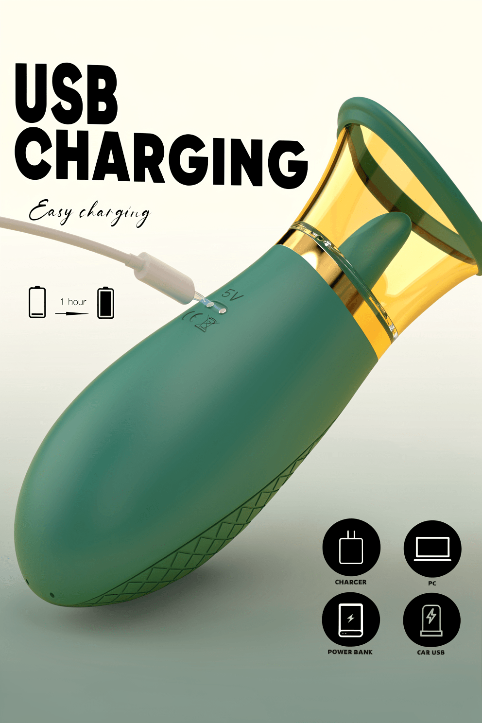 Jesbenna Clitoral Sucking Vibrator Sex Toys, 3 Sucking 9 Licking Modes Nipples Clit Sucker for Quick Orgasm, Tongue Vibrators Adult Toys for Women Couples, Green (S337) - Mairalea