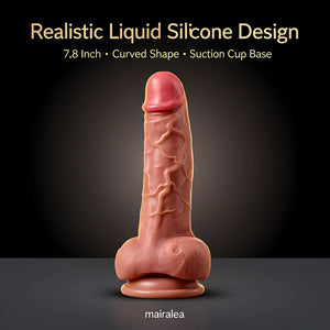Kstert Realistic Dildo – 7.8 Inch Silicone G-Spot Dildo with Suction Cup Base - Mairalea
