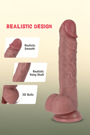 Kstert Realistic Dildo – 7.8" Liquid Silicone Toy with Strong Suction Cup, Lifelike Veiny Texture & Resilient Firmness, Hands-Free G Spot Focused Design for Women & Beginners - Mairalea