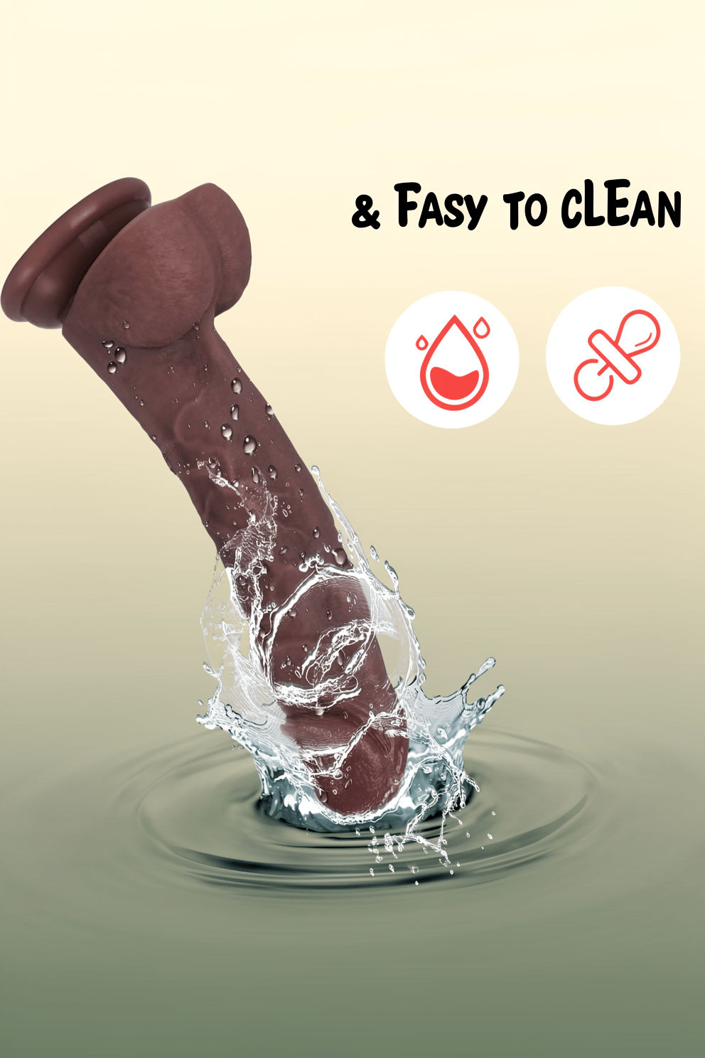 Kstert Realistic Dildo – 7.8" Liquid Silicone Toy with Strong Suction Cup, Lifelike Veiny Texture & Resilient Firmness, Hands-Free G Spot Focused Design for Women & Beginners (Brown) - Mairalea