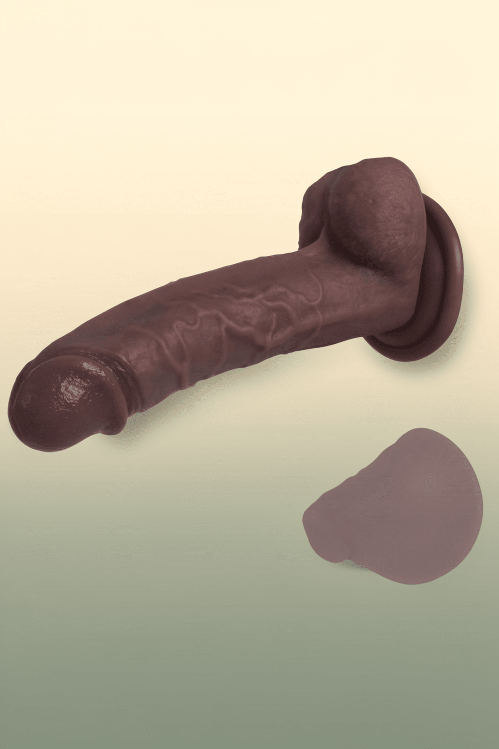 Kstert Realistic Dildo – 7.8" Liquid Silicone Toy with Strong Suction Cup, Lifelike Veiny Texture & Resilient Firmness, Hands-Free G Spot Focused Design for Women & Beginners (Brown) - Mairalea