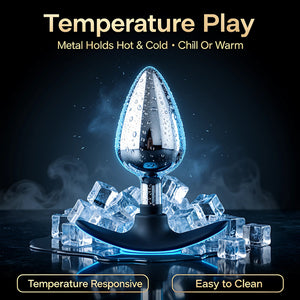 Large Anal Plug – 12-Inch Metal & Silicone Hybrid Design - Mairalea