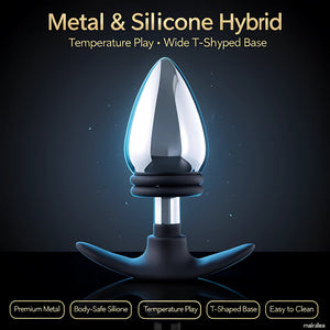 Large Anal Plug – 12-Inch Metal & Silicone Hybrid Design - Mairalea