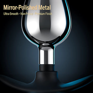Large Anal Plug – 12-Inch Metal & Silicone Hybrid Design - Mairalea