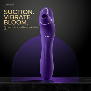 Leluo Clitoral Suction Vibrator - 2-in-1 G Spot Stimulator, Rechargeable Silicone Toy - Mairalea