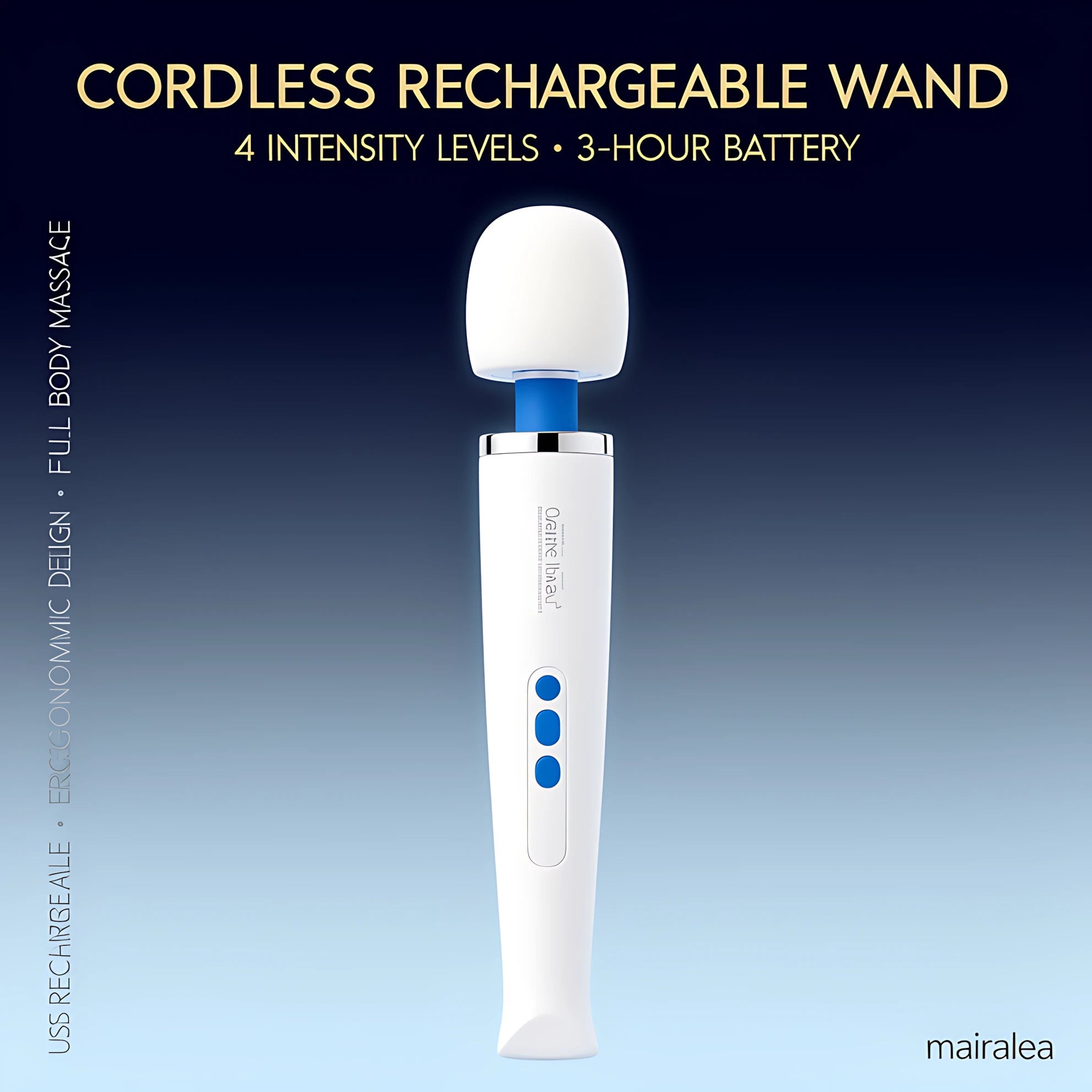 Magic Wand Massager – Powerful Rechargeable Wand Vibrator - Mairalea