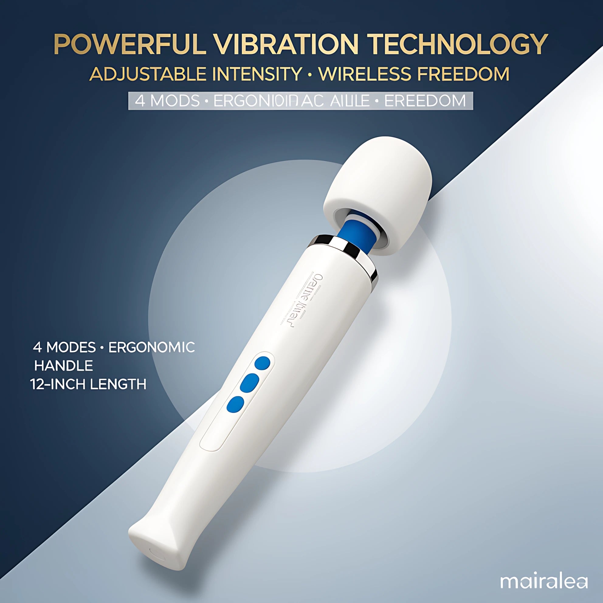 Magic Wand Massager – Powerful Rechargeable Wand Vibrator - Mairalea