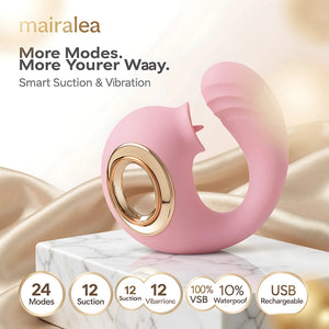 mairalea Suction Vibrator – 24 Modes Waterproof Women’s Toy - Mairalea