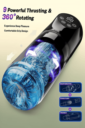Male Masturbator Sex Toys for Men - AI Sync Male Sex Toy 9S Penis Pump & 9 Thrusting Rotating & 9 Vibrating Sucking Licking Modes Pocket Pussy Stroker Mens Sex Toy with LCD APP for Adult Toys & Games - Mairalea