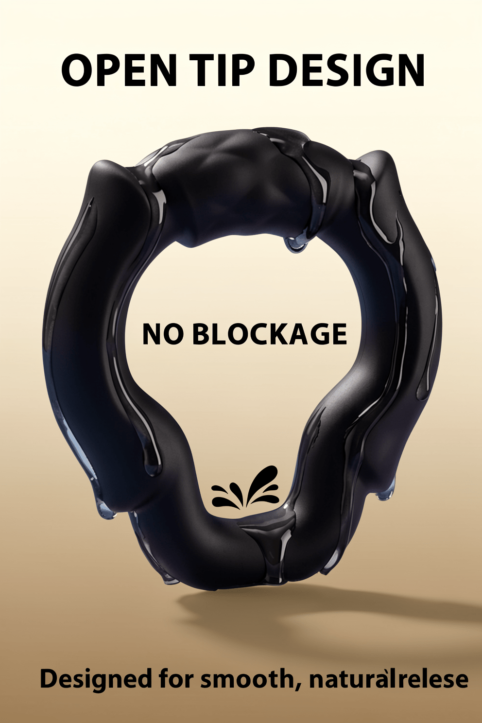 Open Tip Cock Ring Set for Men, 3 Size Silicone Penis Rings with 6-Point Pressure Support, No Blockage Design for Natural Ejaculation, Ergonomic Body-Fit Erection Support Ring, Couple Sex Toy - Mairalea