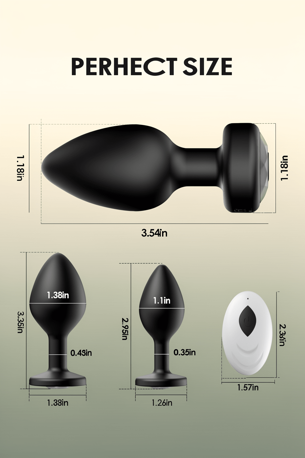 oreyurt Anal Plug Sex Toys Vibrator – Silicone Butt Plugs Training Kit with Remote Control, 10 Vibration Modes, Prostate Massager for Adults – Black - Mairalea