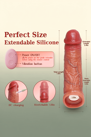 Penis Sleeve Cock Sleeve Vibrator - FYSHAVO 5IN1 Realistic Adult Male Sex Toys for Men Penis Extender Vibrating Cock Ring, Smart App & Remote Control, Elastic Penis Ring to Enlarge for Men Couples - Mairalea