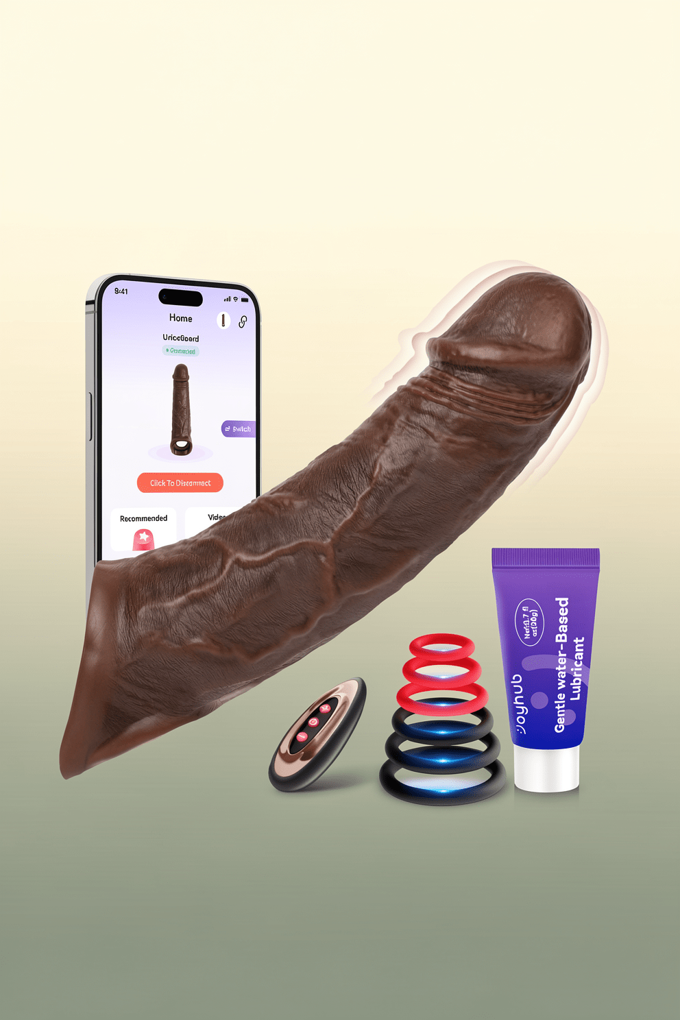 Penis Sleeve Cock Sleeve Vibrator - FYSHAVO 5IN1 Realistic Adult Male Sex Toys for Men Penis Extender Vibrating Cock Ring, Smart App & Remote Control, Elastic Penis Ring to Enlarge for Men Couples - Mairalea