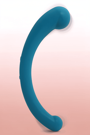 plusOne Dual Vibrating Arc Personal Massager, Made of Body-Safe Silicone, Waterproof, USB Rechargeable Vibrator for Women and Men, Teal - Mairalea