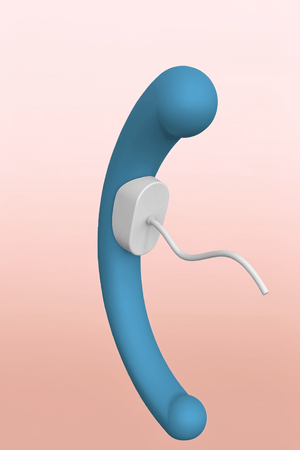 plusOne Dual Vibrating Arc Personal Massager, Made of Body-Safe Silicone, Waterproof, USB Rechargeable Vibrator for Women and Men, Teal - Mairalea