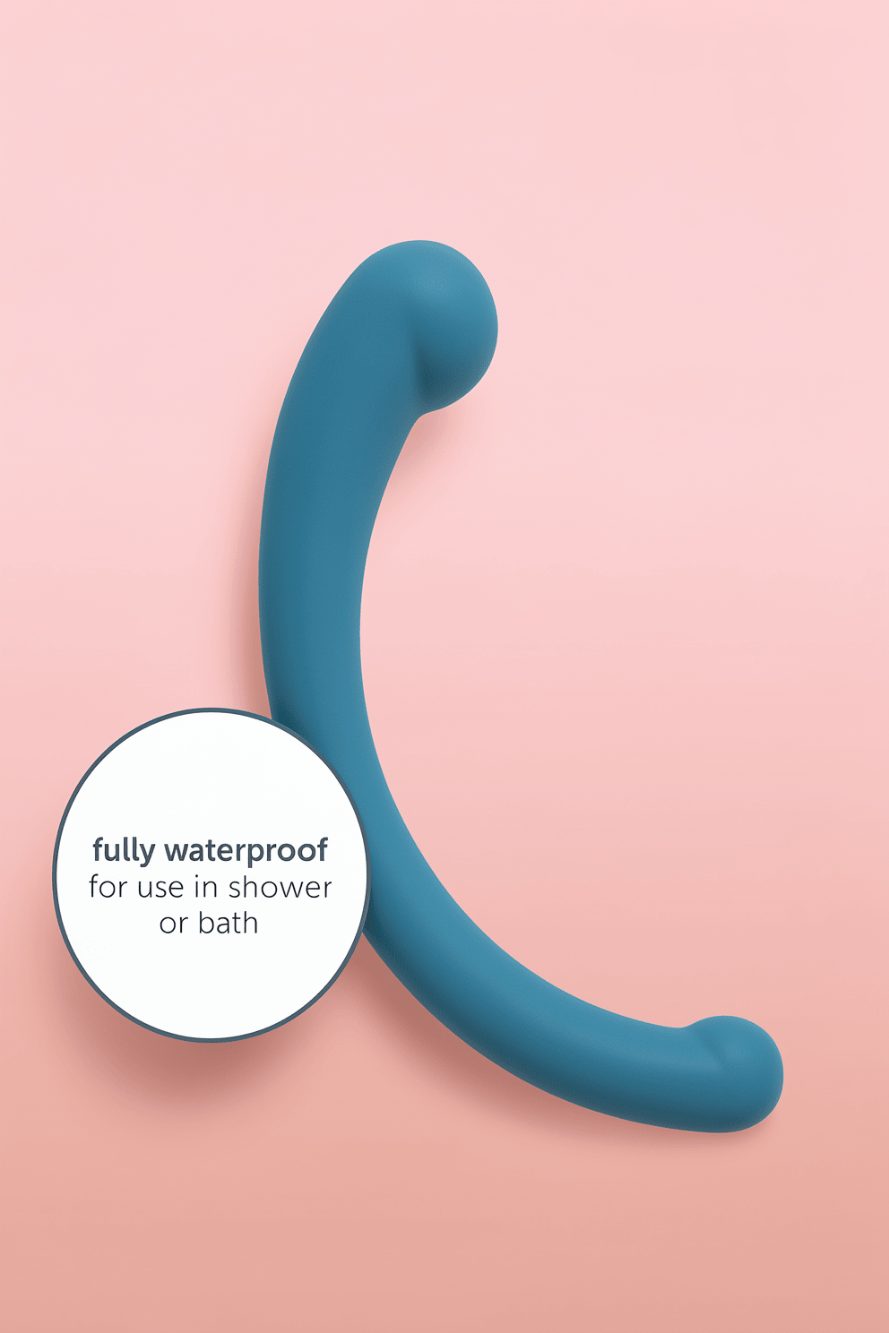 plusOne Dual Vibrating Arc Personal Massager, Made of Body-Safe Silicone, Waterproof, USB Rechargeable Vibrator for Women and Men, Teal - Mairalea