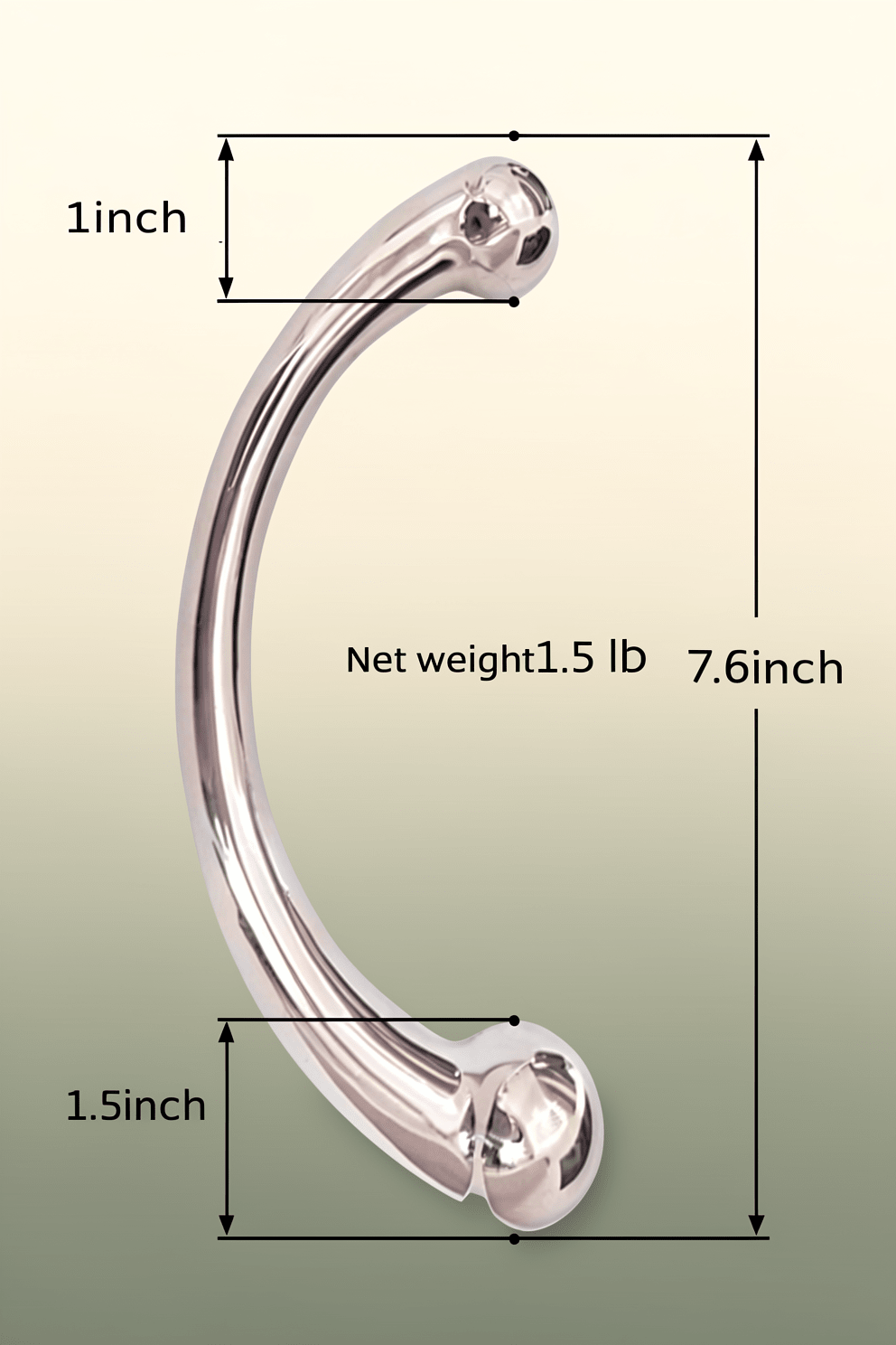 Pure G Spot Metal Wand Anal Prostate Massage Stick Polished Steel Massager Hard Dildo 692 G - Mairalea