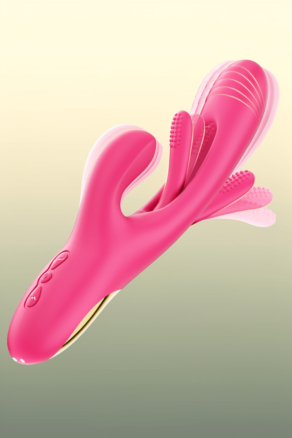 Rabbit Vibrator Dildo 3-in-1 | G-Spot & Clitoral Tongue Licking Stimulator - Mairalea