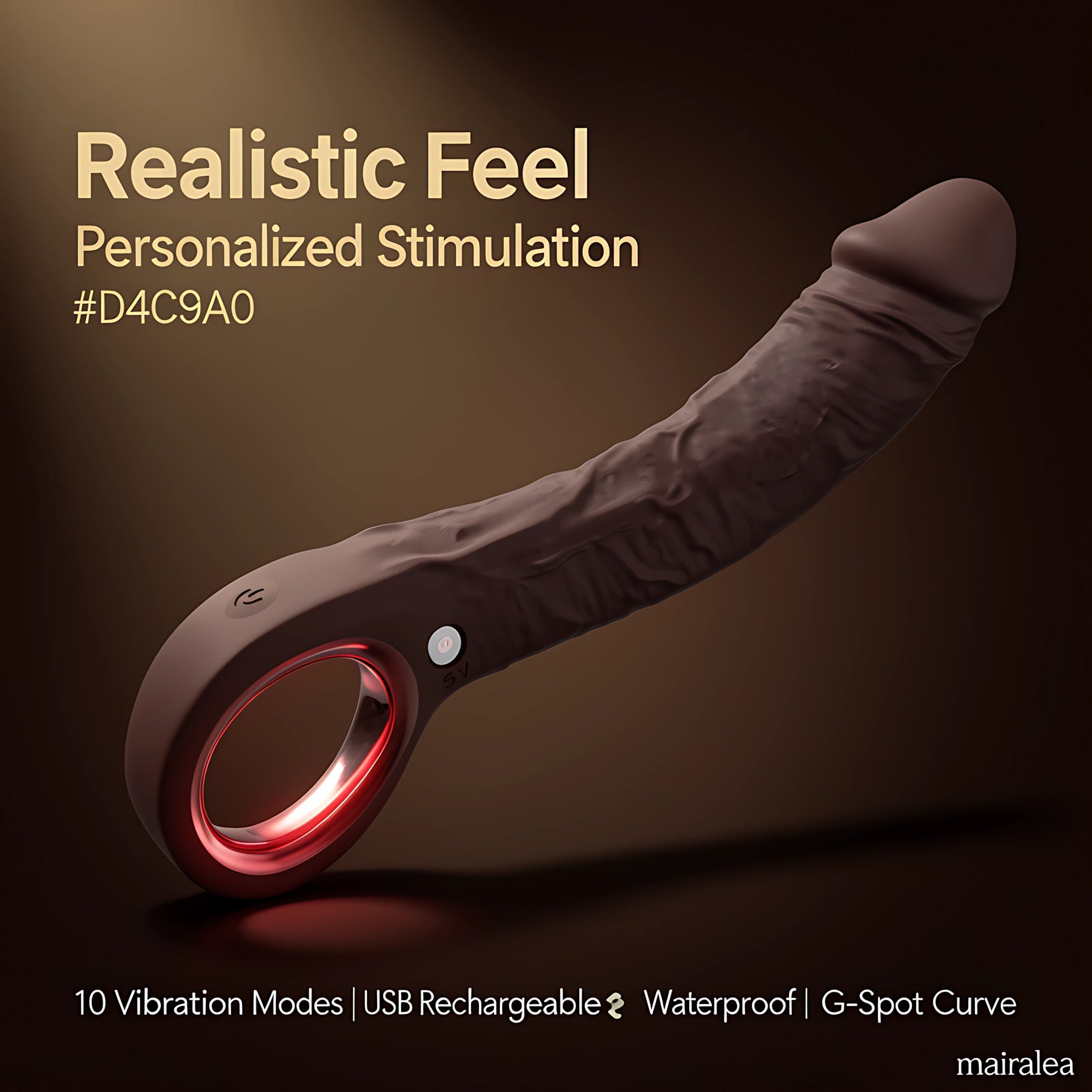 Realistic Dildo Vibrating 7.8 Inch | G-Spot & Clitoral Stimulator Toy - Mairalea