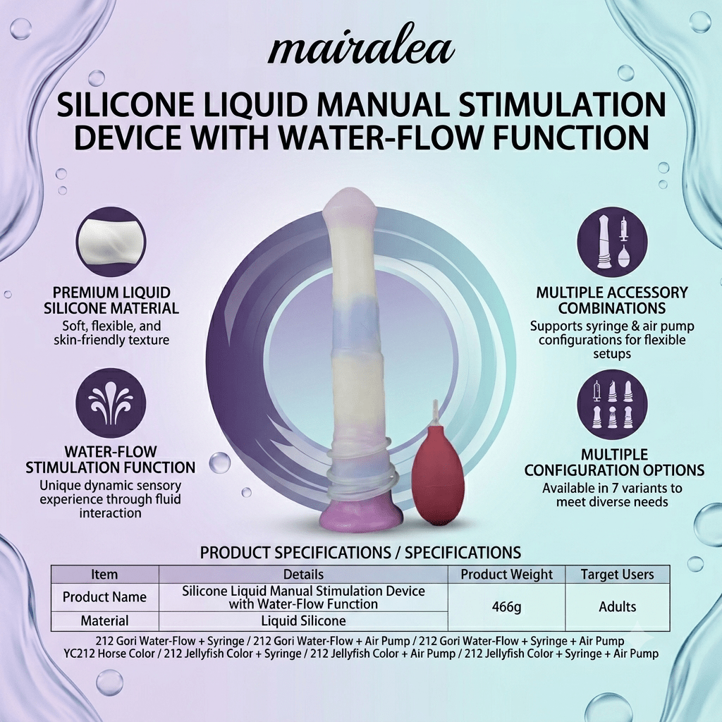 Realistic Suction Dildo with Water-Flow Stimulation - Mairalea