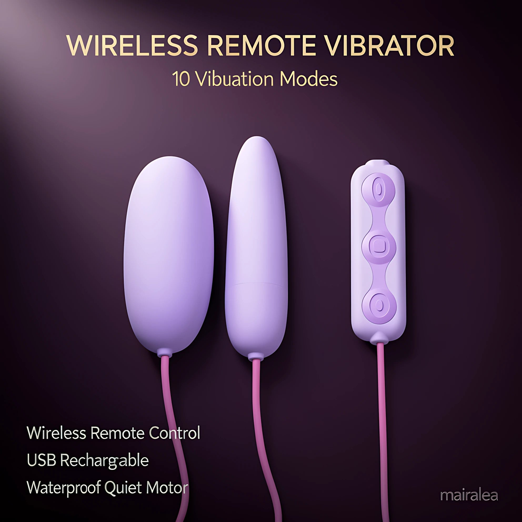 Remote Control Vibrator, Bullet & Egg Vibrator for Women, Mini Strong Clitoral Stimulator Toy - Mairalea