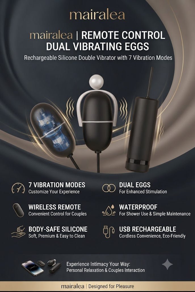 Remote Control Vibrator for Women | Wireless Clitoral & G Spot Massager, Multiple Modes - Mairalea