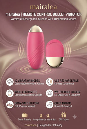 Remote Control Vibrator for Women | Wireless Clitoral & G Spot Stimulator, Waterproof Multi-Mode - Mairalea