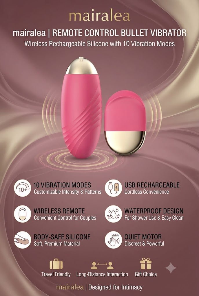 Remote Control Vibrator for Women | Wireless Clitoral & G Spot Stimulator, Waterproof Multi-Mode - Mairalea