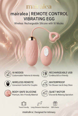 Remote Control Vibrator for Women, Wireless Clitoral & G Spot Stimulator with Multiple Modes - Mairalea