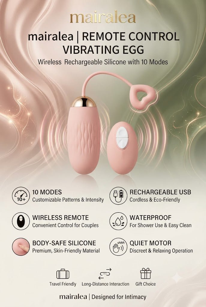 Remote Control Vibrator for Women, Wireless Clitoral & G Spot Stimulator with Multiple Modes - Mairalea