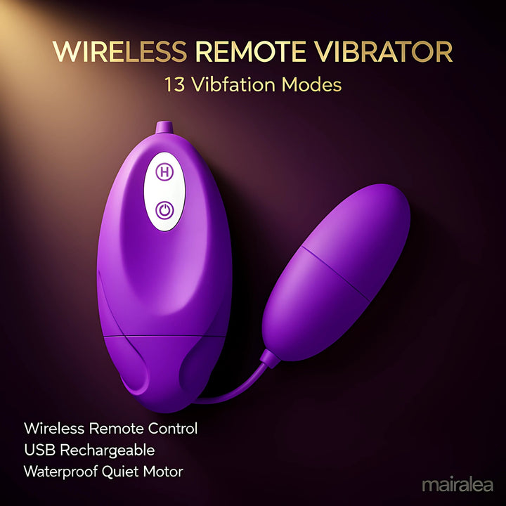 Remote Control Vibrator | Wireless Clitoral & G Spot Stimulator for Women, Waterproof Multi-Mode - Mairalea
