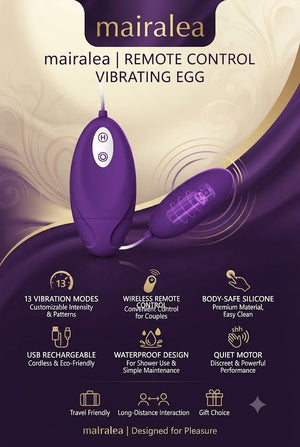 Remote Control Vibrator | Wireless Clitoral & G Spot Stimulator for Women, Waterproof Multi-Mode - Mairalea
