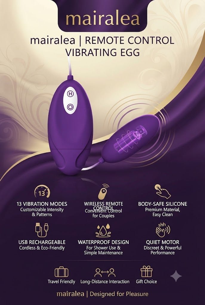 Remote Control Vibrator | Wireless Clitoral & G Spot Stimulator for Women, Waterproof Multi-Mode - Mairalea
