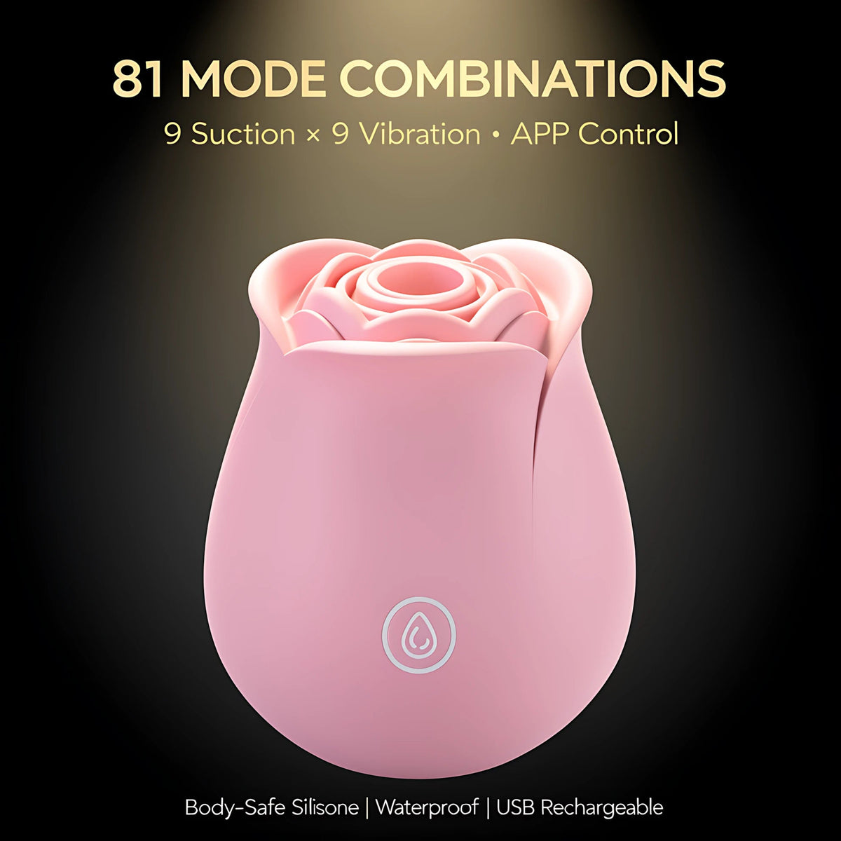 Rose Sex Toy | APP Control Clitoral & Nipple Vibrator, 9 Modes Waterproof Stimulator - Mairalea