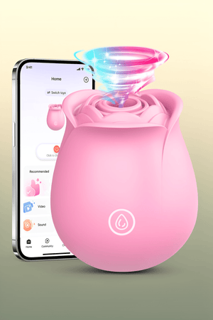 Rose Sex Toy Vibrator for Women, APP Control Rose Adult Toys with 9 Sucking & Vibrating Modes, Waterproof Sex Toys Sucker, Clit Nipple Stimulator for Couples & Solo Nipple Clamps - Mairalea
