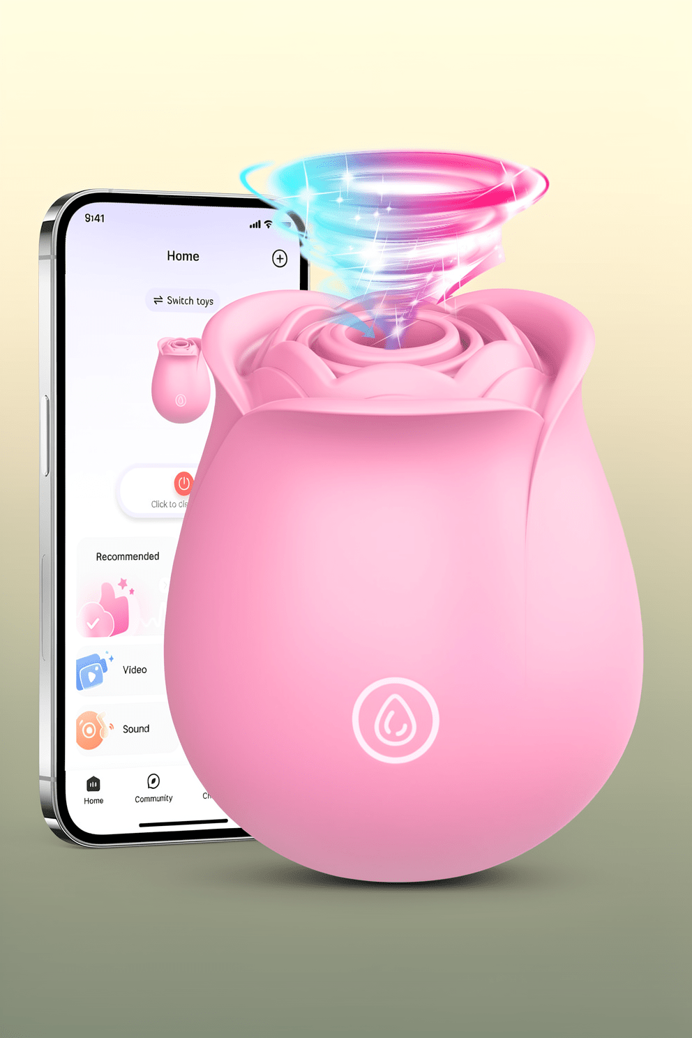 Rose Sex Toy Vibrator for Women, APP Control Rose Adult Toys with 9 Sucking & Vibrating Modes, Waterproof Sex Toys Sucker, Clit Nipple Stimulator for Couples & Solo Nipple Clamps - Mairalea