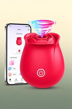 Rose Sex Toy Vibrator for Women, APP Control Rose Adult Toys with 9 Sucking & Vibrating Modes, Waterproof Sex Toys Sucker, Clit Nipple Stimulator for Couples & Solo Nipple Clamps - Mairalea