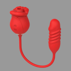 Rose Suction Telescopic Egg Vibrator - Mairalea