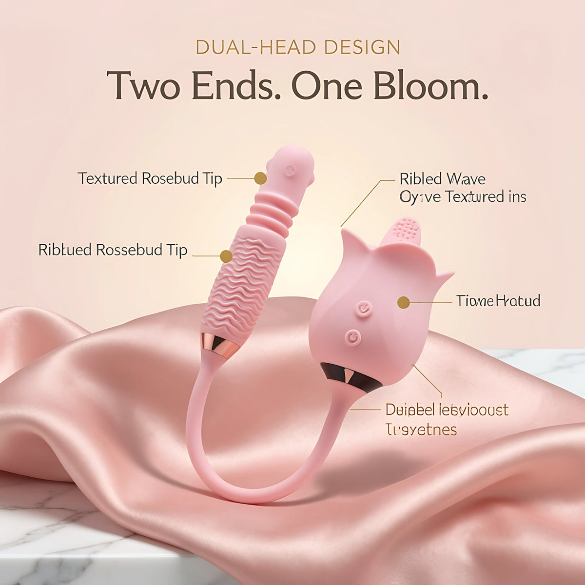 Rose Vibrator | Dual Head Sucking G-Spot & Clitoral Stimulator for Women - Mairalea