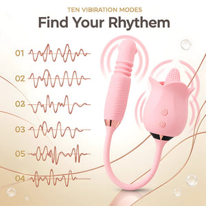Rose Vibrator | Dual Head Sucking G-Spot & Clitoral Stimulator for Women - Mairalea