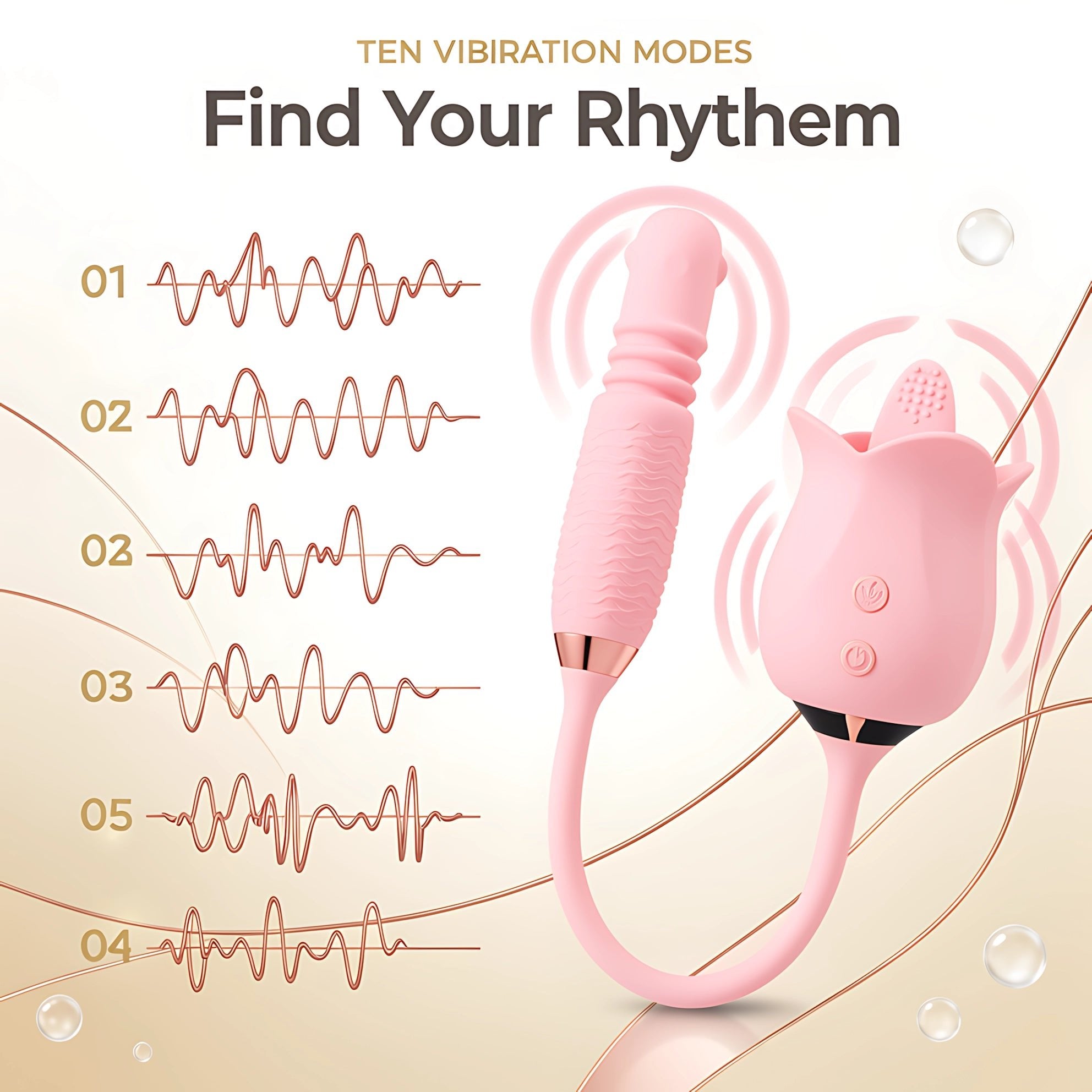 Rose Vibrator | Dual Head Sucking G-Spot & Clitoral Stimulator for Women - Mairalea